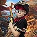 Pirate Toys Foam Blaster for Boys 3-5, Pirate Flintlock Pistol Toy with 20pcs Soft Foam Darts, Halloween Pirate Costume Accessory for Kids, Buccaneer Pirate Toy Gun Gift for 3 6 5 6 7 8 Years Old Kid