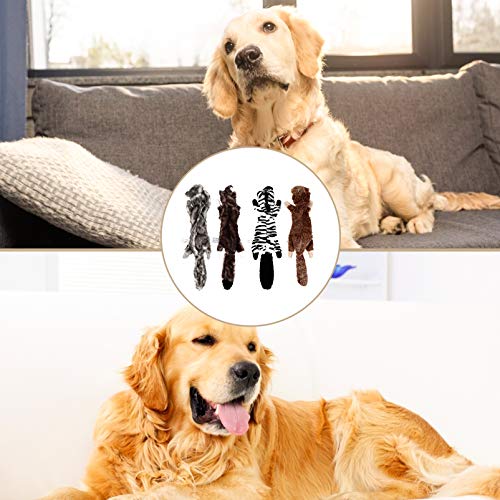 BESPORTBLE 4Pcs Cão Brinquedos Sibilantes Recheio Chewers Agressivos Do Filhote de Cachorro de Pelúc