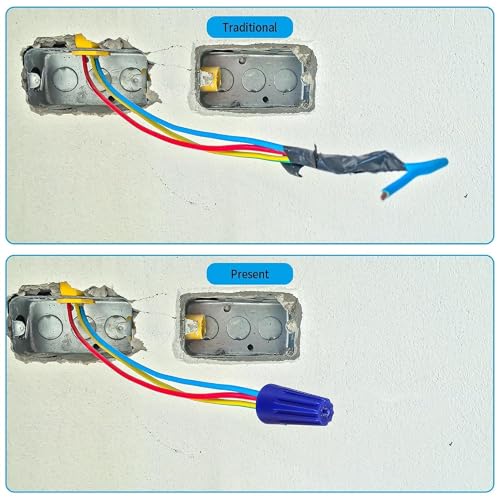Image of Bellox 180 PCS Wire Connectors, Insulating Insert Twist Electrical Wire Connectors with Spring, Portable Wire Caps for Quick Connection, Colorful And Different Size Wire Caps
