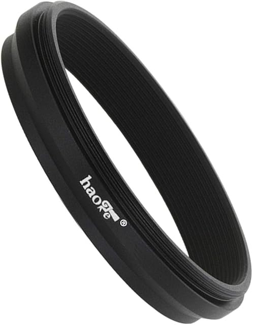 Haoge LAR-X52B Lens Filter Adapter Ring for Fujifilm Fuji FinePix X100V Camera fit 49mm UV CPL ND Filter Lens Cap Replace Fujifilm AR-X100 Black