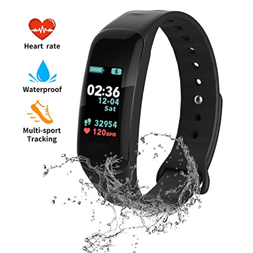 Fitness Tracker, Color Screen Activity Tracker with Blood Pressure Blood Oxygen,IP67 Waterproof Smart
