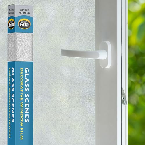 Gila® Glass Scenes Winter Morning Decorative Window Film DIY Static Cling, 3ft x 6.5ft (36in x 78in) (19.5 sq ft)