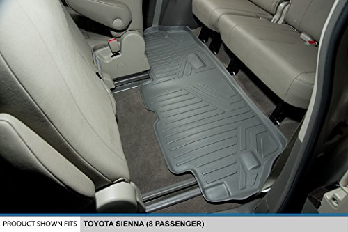 MAXLINER Floor Mats 3 Row Liner Set Grey for 2013-2018 Toyota Sienna 8 Passenger Model Only - Thumbnail 5