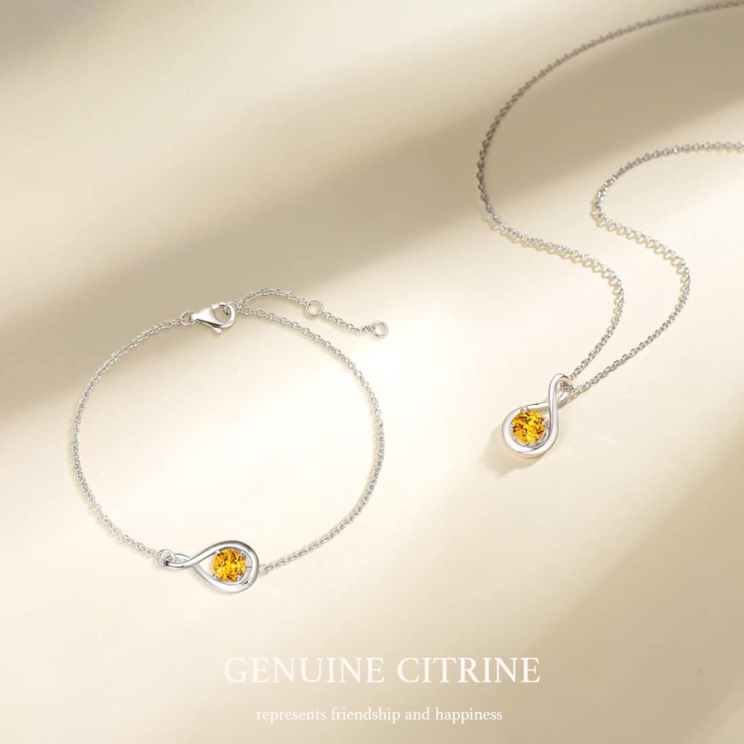 FANCIME Love Bracelet 925 Sterling Silver Infinity Birthstone Bracelets for Women Fine Jewelry Birthday Mothers Day Gifts for Her Mom Wife, Chain Length 6.7"+1.2" Extend