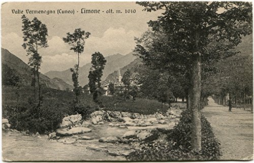 Primi '900 Valle Vermenagna Cuneo Limone metri 1010 panorama FP B/N Cartolina Postale