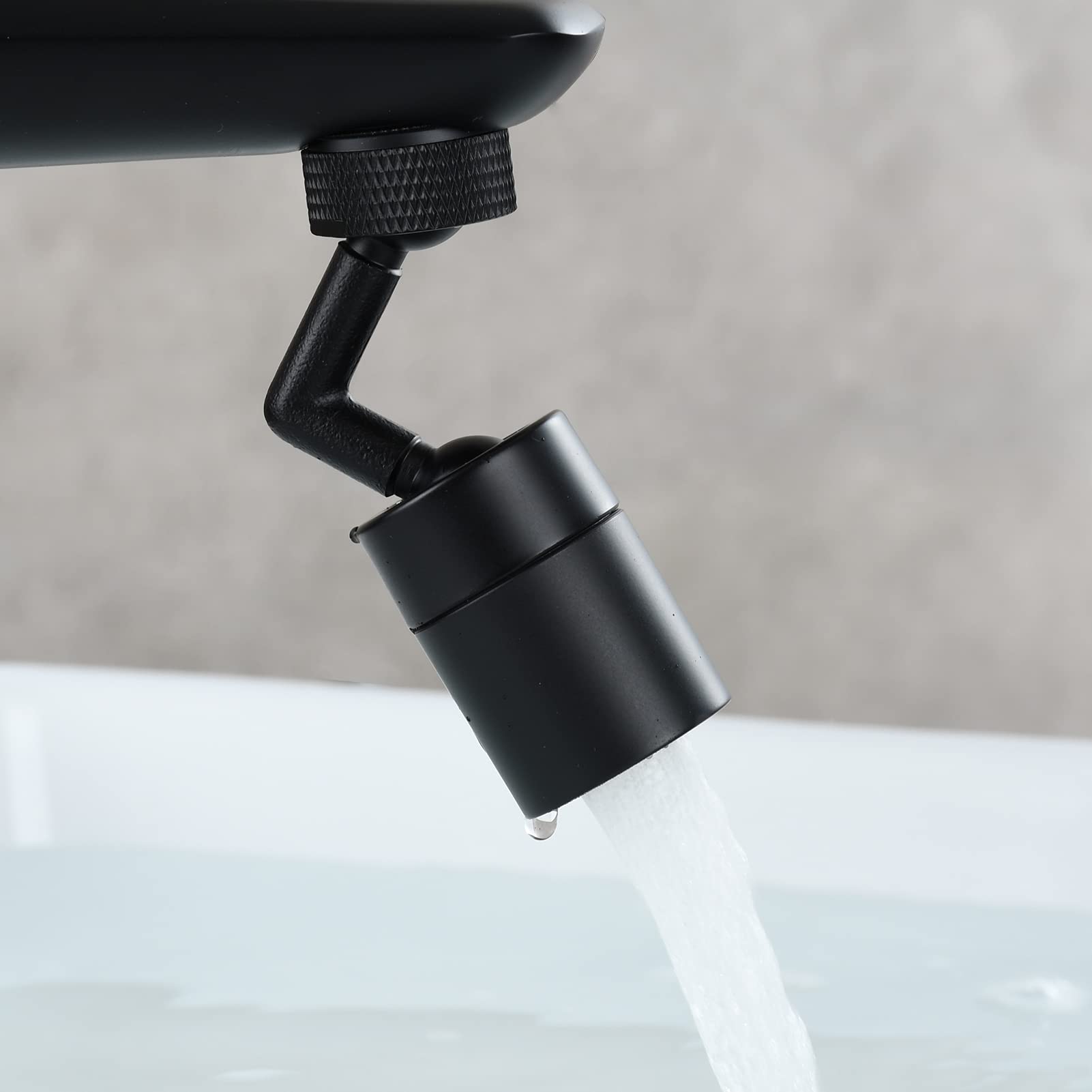 Robinet d'évier de cuisine Aérateur Filtre anti-éclaboussures Extension de robinet 2 modes de pulvérisation d'écoulement Rotation à 720 degrés Embout de pulvérisation M22 x M24 Aérateur d'évier pour