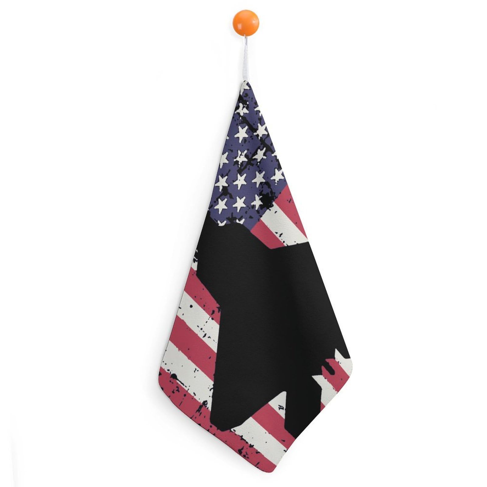 CGSBNGHA Patriotic F-22 Raptor Fighter Jet Americans-flag Hand Towel Hanging Face Towels Cleaning Cloths Handkerchief for Bathroom Kitchen