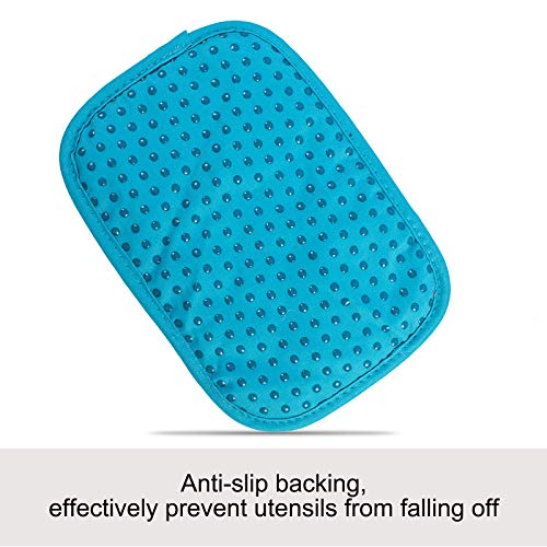 Arcliber Pot Holders With Pockets,Heat Resistant Hot Pads Of Silicone,Non-Slip Grip Potholders With Terrycloth Lining,2 Pieces Of Blue #TOP1