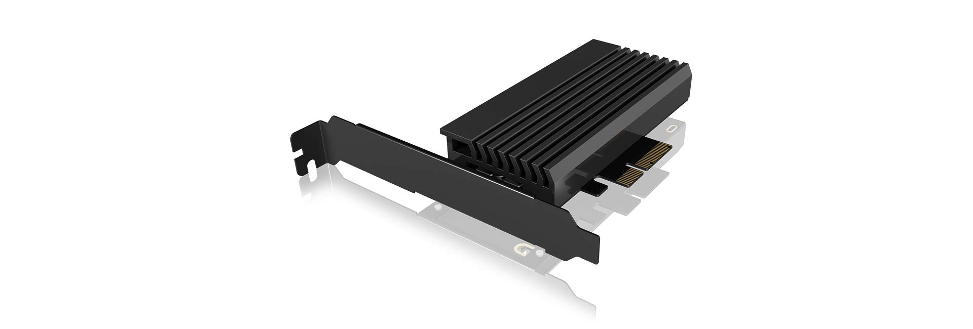 Icy Box IB-PCI214M2-HSL 60403, Adapter PCI do Dysków SSD M.2 NVMe, Czarny