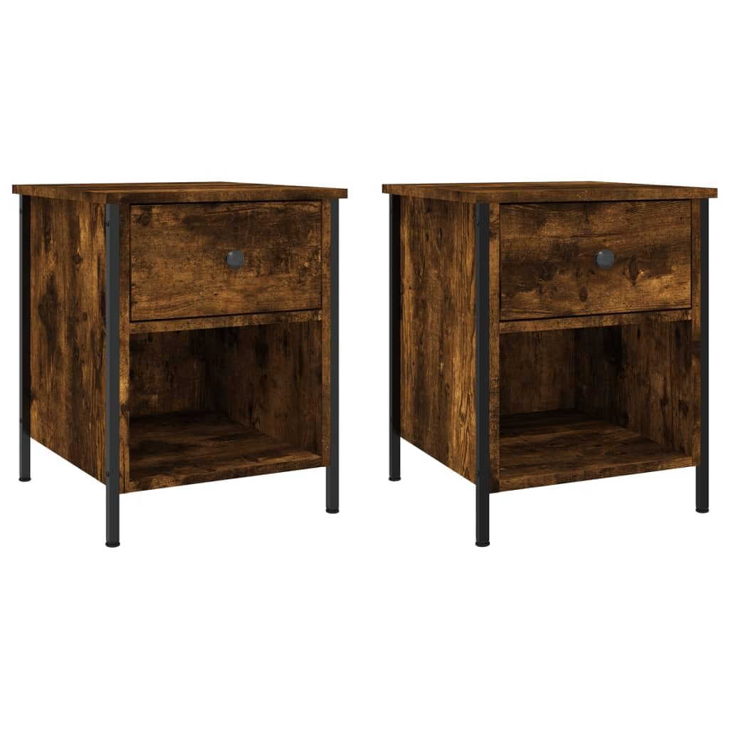 Table de nuit moderne et stable lot de 2 tables de chevet bois d'ingénierie