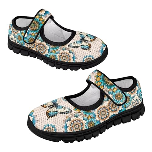 Forchrinse Toddler Little Girl Mary Jane Dress Shoes Purple Mermaid Scales Print Princess Birthday Party Flats for Girl Non Slip Soft Sole Back to School Shoes3