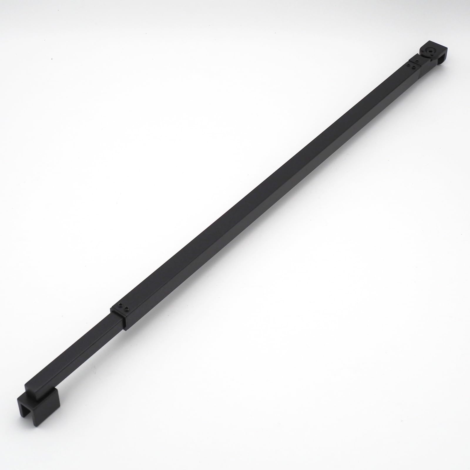 WITEN&NOCK Asta di stabilizzazione con giunto girevole a 180°, asta di stabilizzazione, girevole estensibile 625 – 950 mm, in acciaio inox nero opaco, per vetri di spessore 6 / 8 / 10 mm