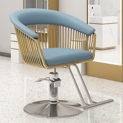 Adjustable Hydraulic Salon Chair with Foot Rest for Professional Hairdressing, Beauty Styling, Barber Shop Use - Ergonomic Design, Durable Upholstery, Modern Look