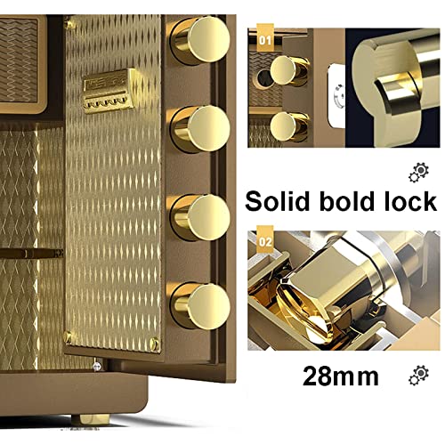 Coffre-fort mécanique RLKHXBS à code pour bureau noir grande capacité - 4
