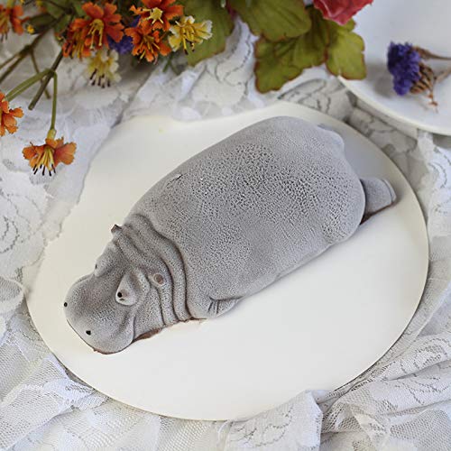 Moule à Gâteau 3D Hippopotame En Silicone - Parfait Pour Chocolat, Mousse, Savon Et Desserts Créatifs