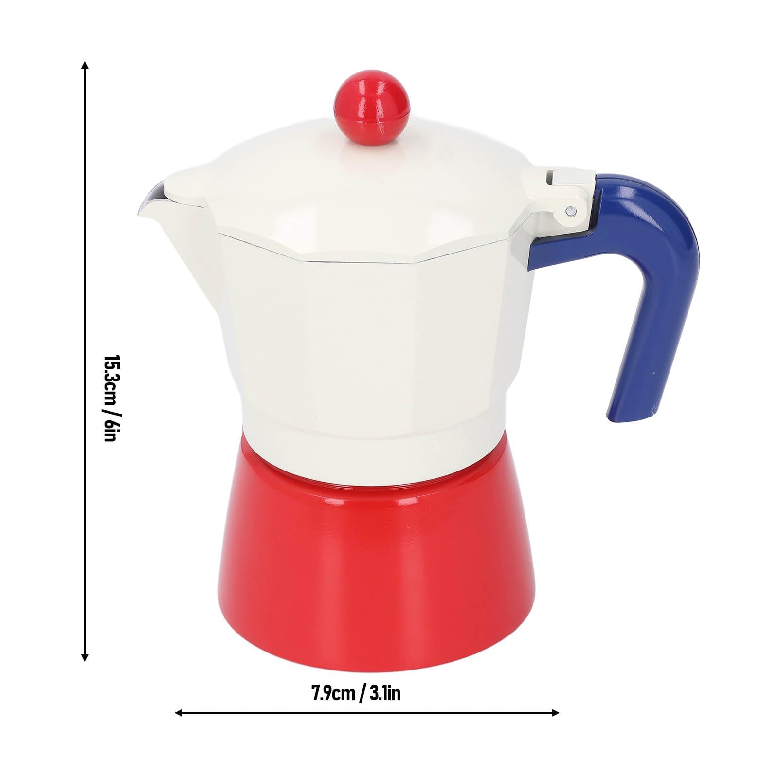 TOPINCN Caffettiera da 3 tazze, in alluminio, capacità 150 ml, macchina da caffè cubana manuale, macchina per caffè espresso italiano Greca per uso domestico all'aperto