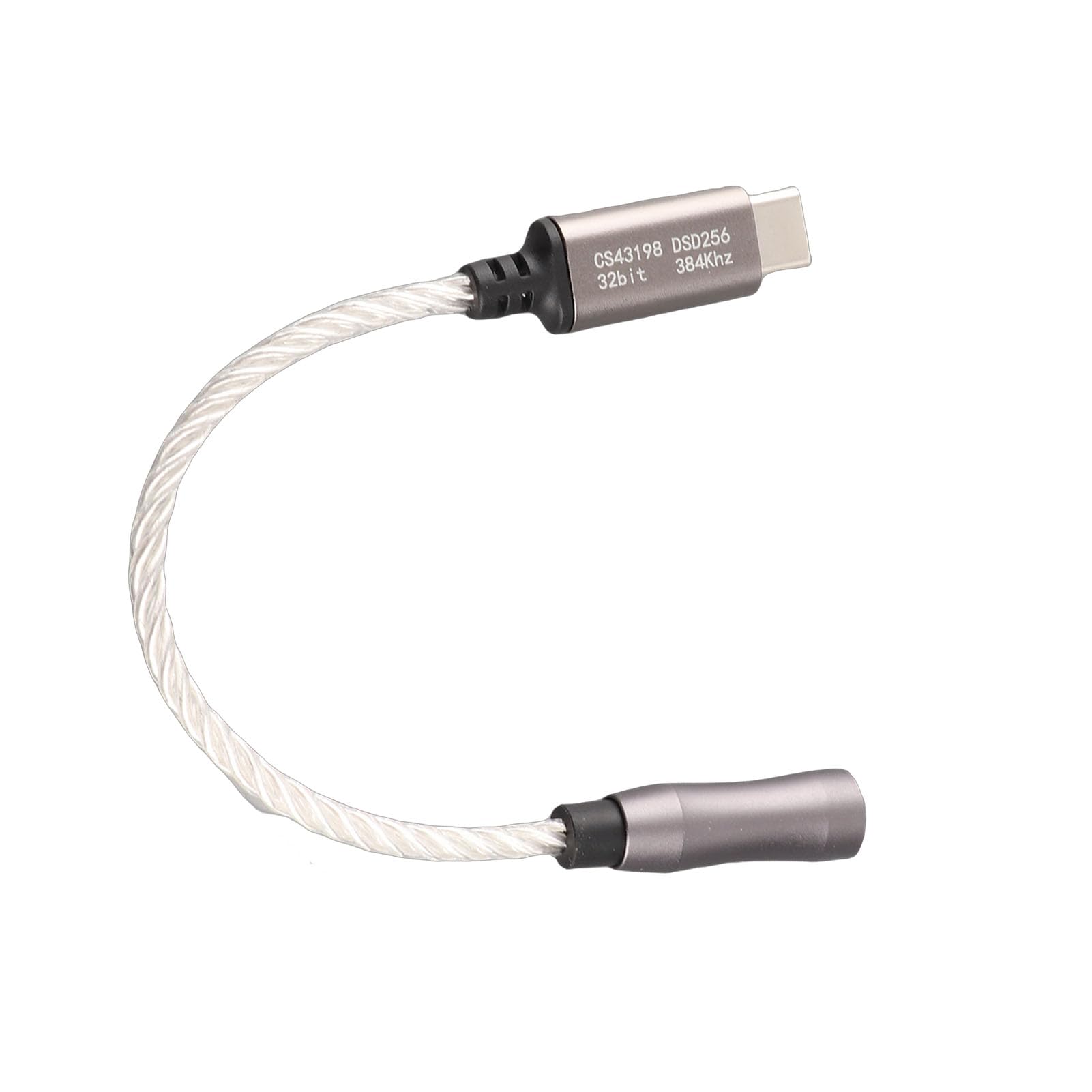 Jiawu Wzmacniacz Słuchawkowy Type C na 3,5 Mm, HiFi DAC 120 DB, dla