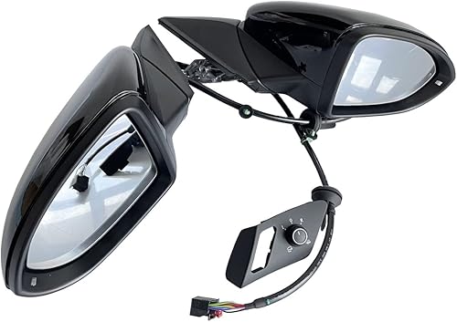 Espejo retrovisor plegable automático eléctrico plegable para VW Golf MK7 7.5 (color negro)