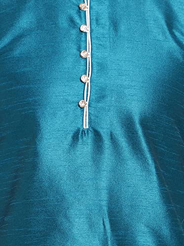 Image of HUZUR Mens Silk 6 Loop Kurta Pajama