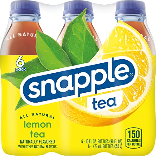 Snapple Lemon Tea, 16 fl oz recycled plastic bottle, 6 pack