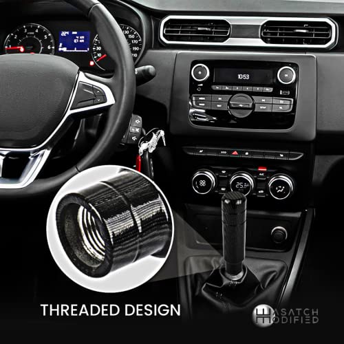 Shift Knob - Carbon Fiber Style - Shifter Stick For Automatic Transmission Only - Weighted - Truck Shift Knob - Stick Shift Knob - Gear Shift Knob, Black, Grey #TOP5