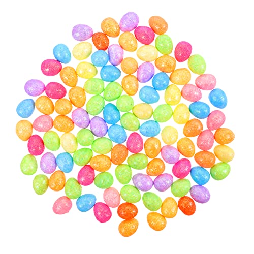 Homoyoyo 100piezas Adorno De Huevo De Pascua Espuma De Colores Huevos Miniatura De Pascua para Decoración De Fiesta Relleno De Bolsa De Fiesta