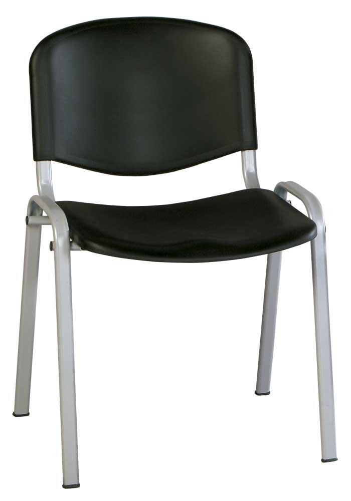 Sedia confidente ISO, Metallo, Nero, 55 x 53 x 79 cm