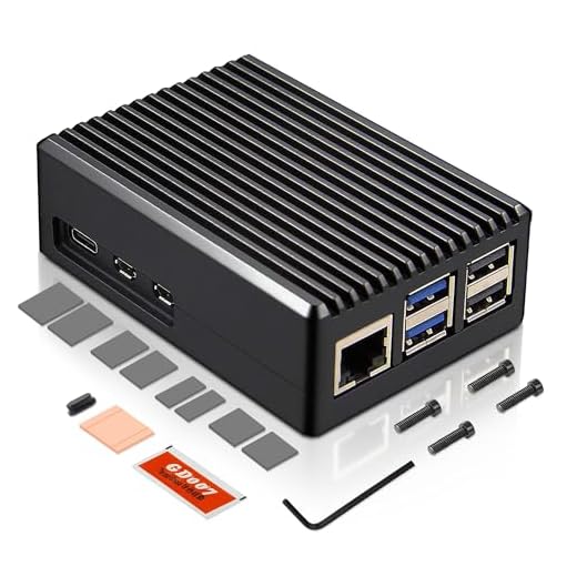 Geekworm Custodia per Raspberry Pi 5, resistente alluminio, per Raspberry Pi 5 8 GB / 4 GB (P573)