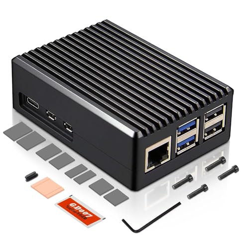 Custodia In Metallo/alluminio Per Raspberry Pi Zero, 2 W, Protettiva, Nera