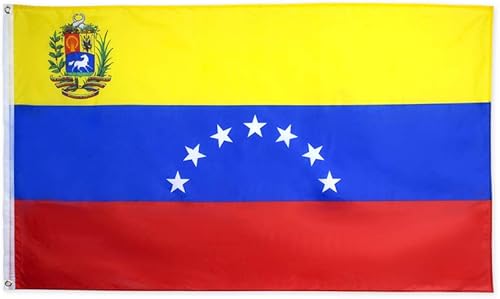 Bandera de Venezuela de 7 estrellas 1954 Banderas de la República de Venezuela con ojales de latón de 3 x 5 pies