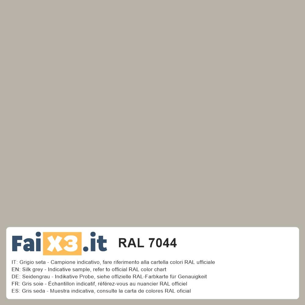 FaiX3.it - Perfil angular en L 50x25x2 mm de aluminio, lacado RAL 7044 "gris seda" mate, longitud 2500 mm