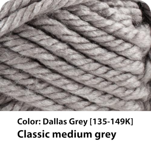 Image of Lion Brand Yarn Hometown Yarn, Super-Bulky Yarn for Knitting, Crocheting, and Crafting, 1 Pack, Gray | Super Bulky Acrylic Fiber for Warm Crochet Blankets, Knit Winter Hats, Chunky Cardigans, Soft Scarves, Weaving