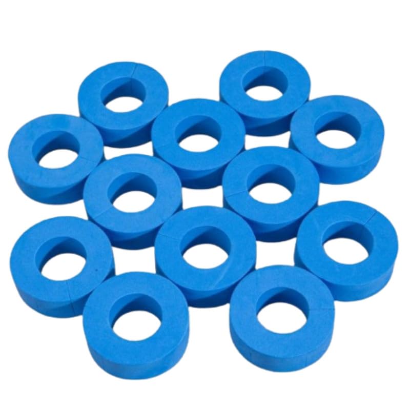 WANMEI® Soft Foam Hair Curling Rings for Hair Rollers | 6 Pcs Heatless Hair Perm Accessories for Salon & Home Styling Red Sponge Donut Rings Set | Blue-image-19