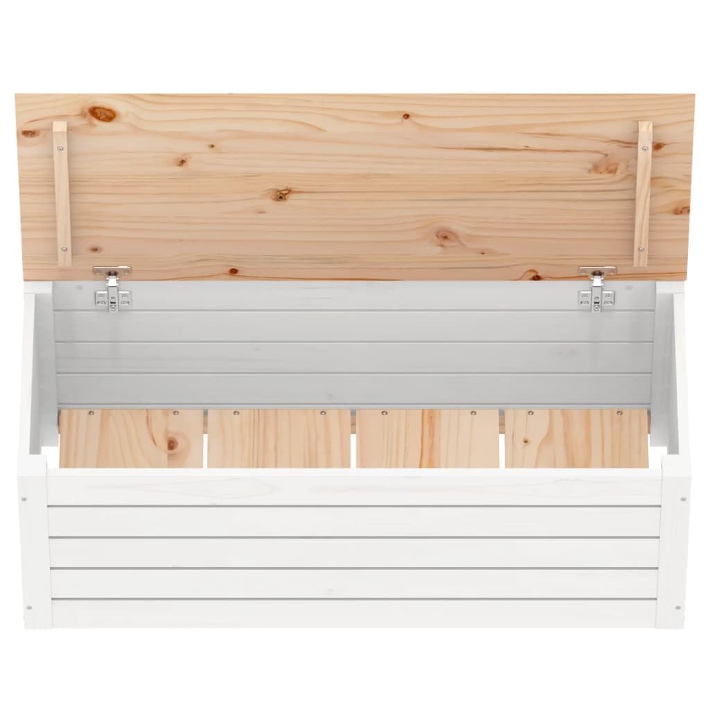 Aufbewahrungsbox aus Massivem Kiefernholz mit Klappdeckel, Aufbewahrungsbox aus Holz mit Lattenrost, Mehrzweck-Organizer für Spielzeug, Decken und Haushaltsutensilien (89 x 36,5 x 33 cm)