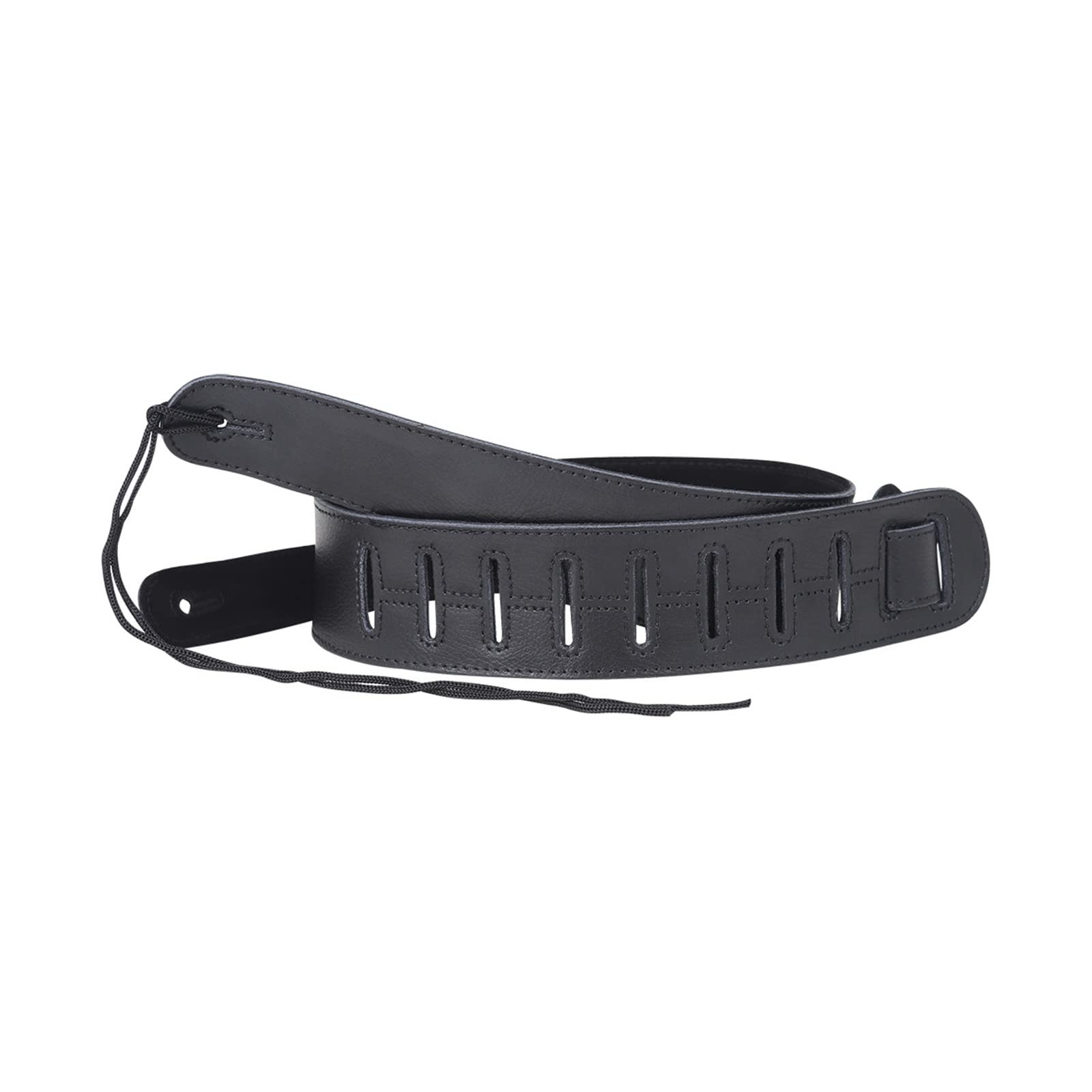 Pasek do gitary Skórzany pasek do gitary Ludowy elektryczny akustyczny pasek do gitary basowej Instrument muzyczny (Color : Svart, Size : 95.5cm)