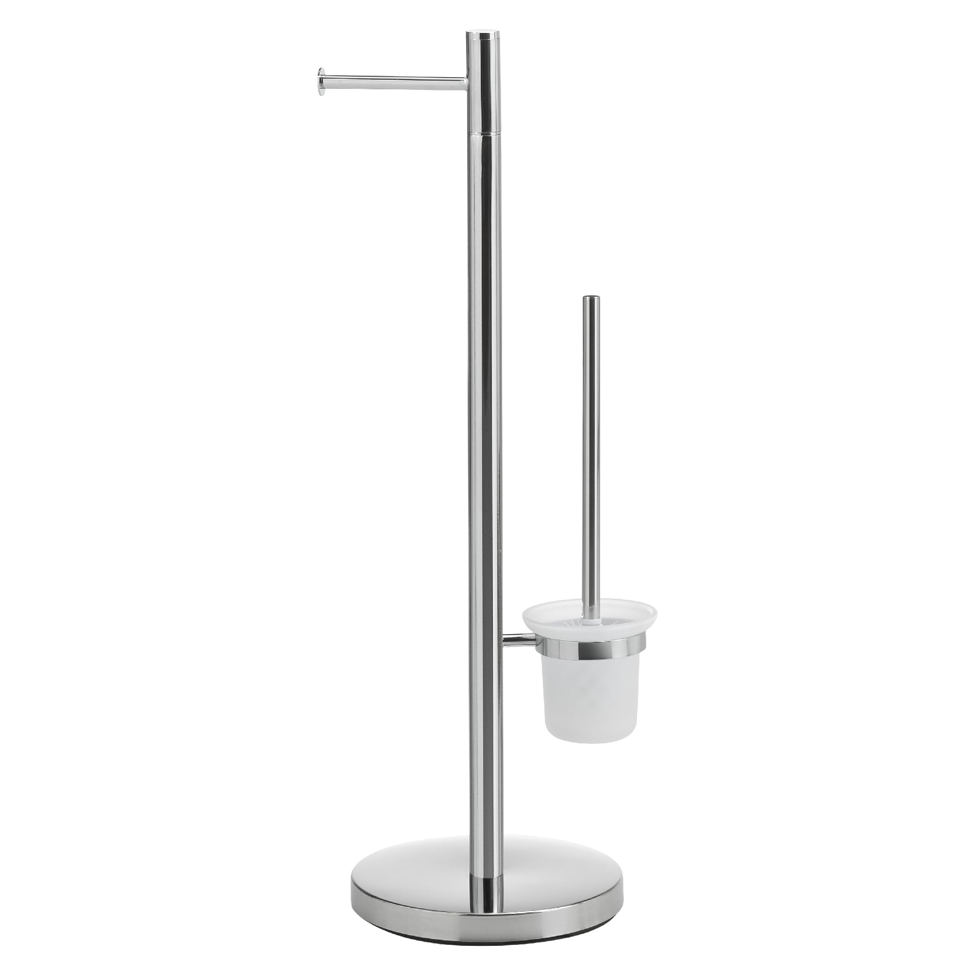 Portarrollos escobillero de pie Gedy Tracy columna cromada baño