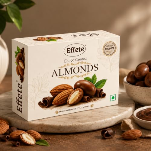 Image of Effete Choco Coated Almonds 32gm - Chocolaty Dryfruits chocolates packet, Chocolicious Almonds, Dryfruits chocolates packet, center filled chocolate, chocolates gift pack, chocolate box