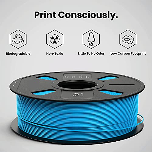 Image of Blue PLA Plus 3D Printer Filament 1.75mm, 3D Printing Filaments 1 kg Spool, Dimensional Accuracy + /- 0.02 mm