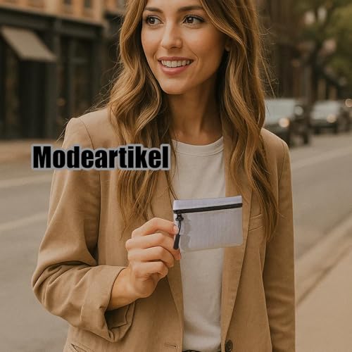 3 Stück Münzbeutel, Mini Geldbeutel, Münzbörse aus Oxford-Stoff, kleine Münztasche für Damen und Herren, ideal für Reisen und Einkaufen, schwarz und grau(12 x 9cm)