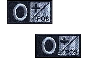 Blood Type Patch O+ Positive Hook and 2"x1" Patch