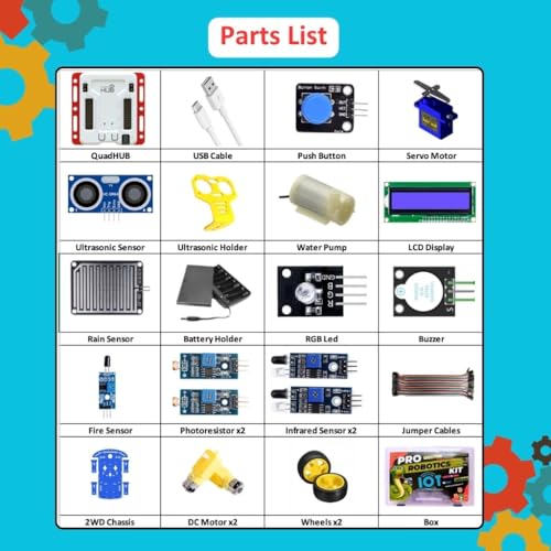 Image of Quad Store PRO Robotics IoT, AI Artificial Intelligence Kit for beginners to advance level users compatible with Python and visual block programming