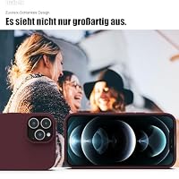 Zuvirelx Silikon Handyhülle für iPhone 12 Pro Max Hülle, Weiches Griff, Dünne, Minimalistisch, Stoßfest, rutschfest, Taschenpassend - Burgunderrot – Ansicht 6