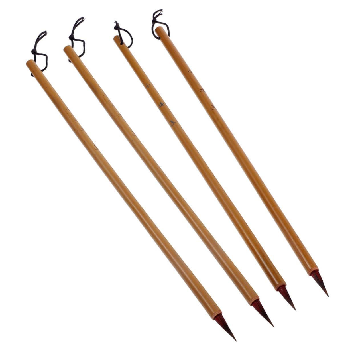 OSALADI 5 Set Pennello Da Scrittura Minuscolo Inchiostro Pennarello Ricaricabile Pennelli Per Calligrafia Penne Calligrafiche Cinesi Calligrafia Cinese A Pennello Palo Di Bambù 4 Pezzi*5