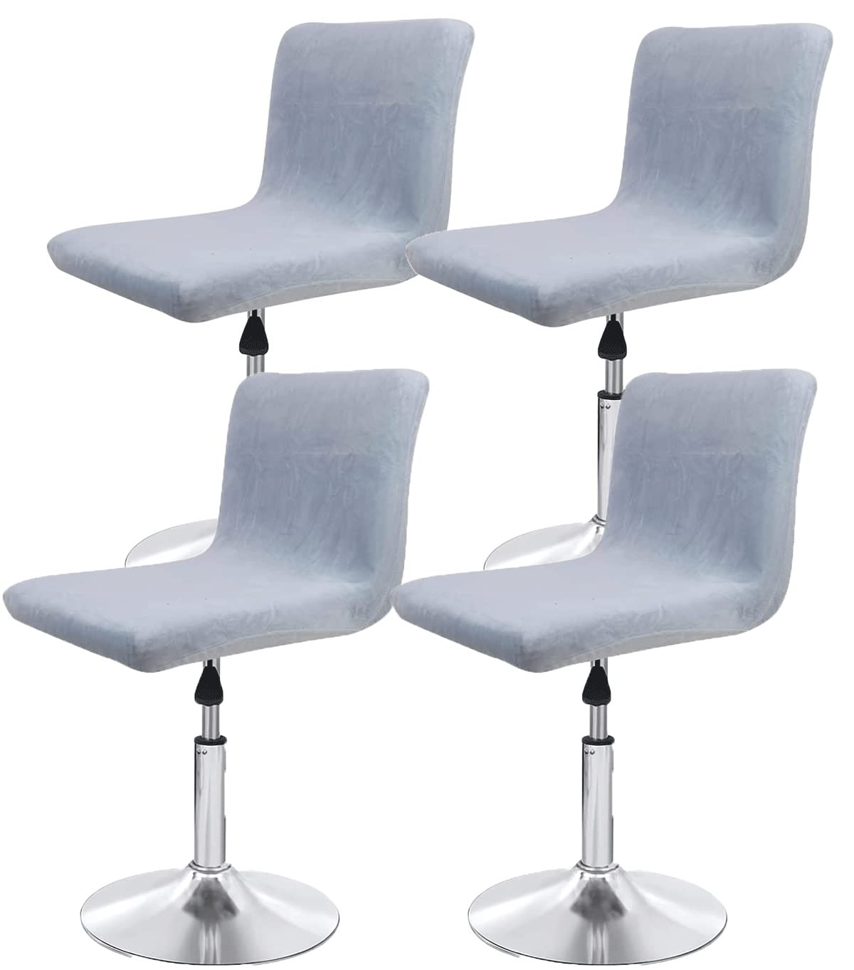 SDNAM Velvet Bar Stool Covers Barstool Chair Slipcovers Covers 2/4 Pack Stretch Slipcover Pattern for Short Swivel Dining Chair-Counter Height Side Chairs (Color : #58, Size : 4PCS)