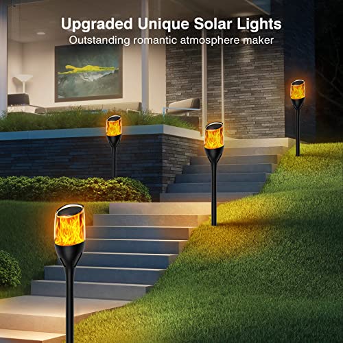 Wdtpro Solar Outdoor Lights, 6 Pack Taller Solar Torch Lights With Flickering Flame, Waterproof Solar Garden Lights, Decorative Outdoor Solar Lights For Yard Patio Pathway Landscape Decoration #TOP5