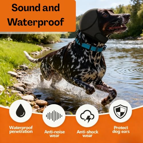 Image of TecoKart Dog Ear Muffs for Noise Protection, Black L Size (Head Circumference 45-60CM, Recommended Weight 30-42.5KG) | Ear Muffs for Dogs Noise Cancelling, Dog Ear Protector for Crackers Sound & Cold