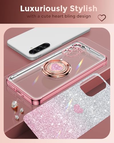 Coque Galaxy A36 5G transparente or rose aux finitions premium
