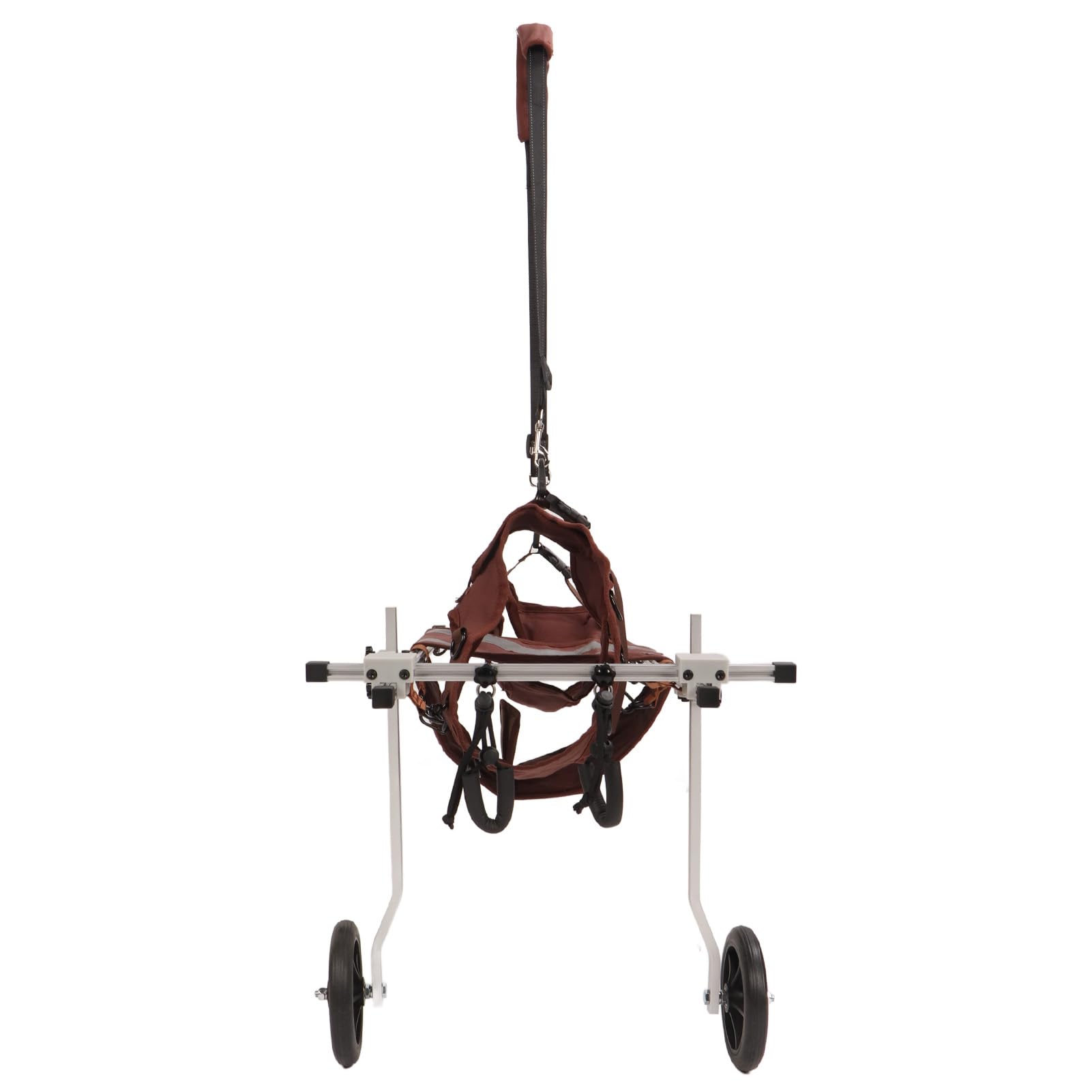Silla de ruedas de aluminio para perros grandes, ayuda a la movilidad de 2 ruedas, soporte ajustable para piernas débiles, dispositivo duradero de rehabilitación de mascotas, talla L