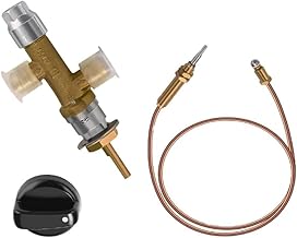 Ensemble de composants de sécurité pour cheminée combinant thermocouple soupape de commande et interrupteur manuel