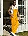 Yuanbang Overalls for Men Work Utility Coveralls Fashion Bib Romper Jumpsuit with Zipper(Yellow,M)